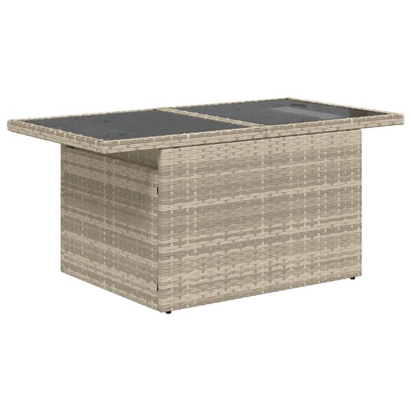 vidaXL Set Divani da Giardino 11 pz con Cuscini in Polyrattan Grigio