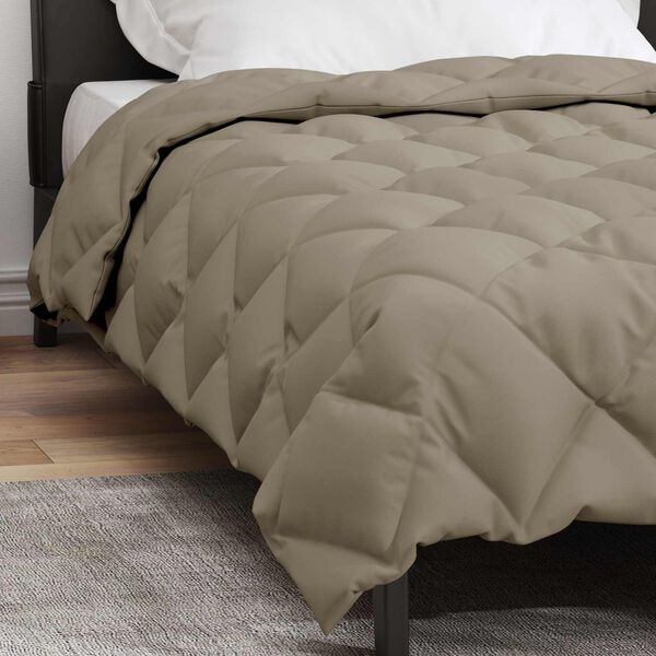 vidaXL Duvet Invernale Grigio chiaro 220 x 155 cm Microfibra