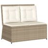 vidaXL Set Divani da Giardino 7 pz con Cuscini in Polyrattan Beige