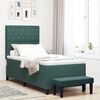 vidaXL Letto a molle con materasso Verde scuro 100 x 200 cm Velluto