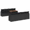 vidaXL Set Divano da Giardino 7 pz Nero