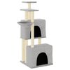 vidaXL Albero per Gatti con Tiragraffi in Sisal Grigio Chiaro 122 cm