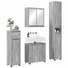 vidaXL Set di mobili per il bagno con cassetto 4 pcs Grigio Sonoma