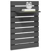 vidaXL Mensole da Letto a Parete 2 pz Grigio Legno Massello di Pino