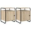 vidaXL Armadio da Notte 2 pz Rovere Sonoma Legno ingegnerizzato