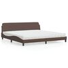 vidaXL Letto con Materasso Dover Marrone 200x200cm in Similpelle