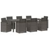 vidaXL Set da Pranzo per Giardino 9 pz Grigio chiaro e Antracite PP