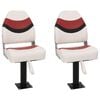 vidaXL Set Sedile da Barca Pieghevole 4 pz con Schienale Alto