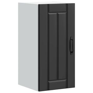 vidaXL Pensile da Cucina Lucca Nero in Legno Multistrato