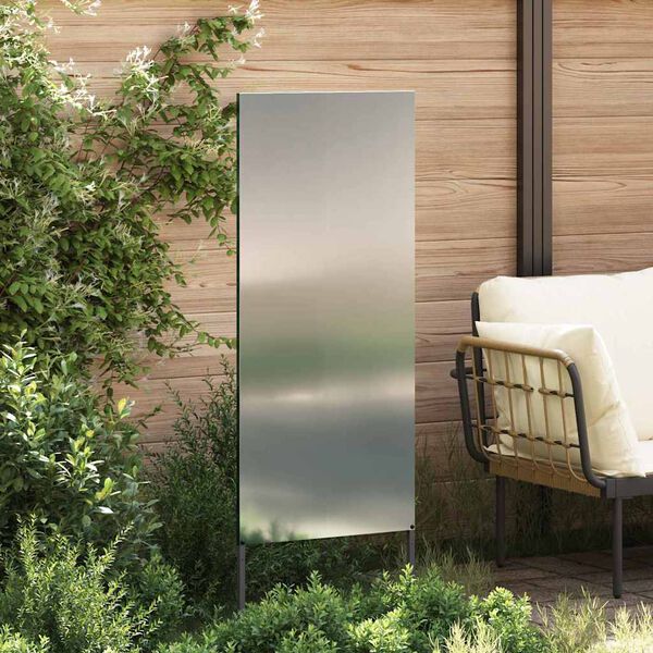 vidaXL Schermo per privacy in giardino Traforo Argento 50 x 140 cm