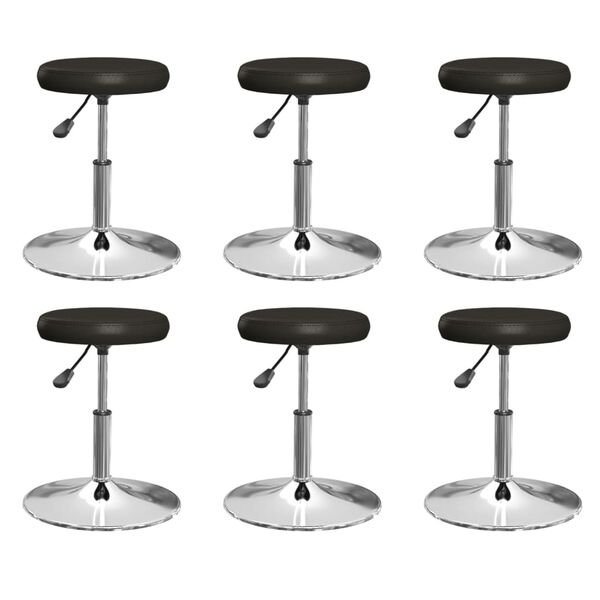 vidaXL Sedie da Pranzo 6 pz Nere in Similpelle