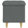 vidaXL Pouf contenitore Grigio scuro 40 x 40 x 45 cm Tessuto