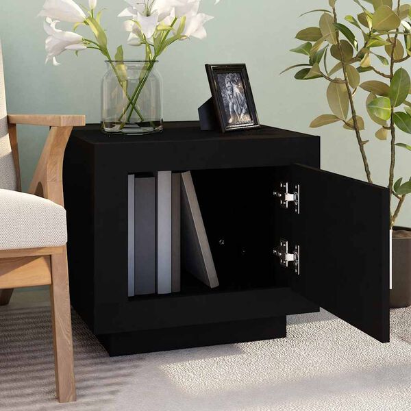 vidaXL Tavolino da Salotto Nero 51x50x45 cm in Legno Multistrato