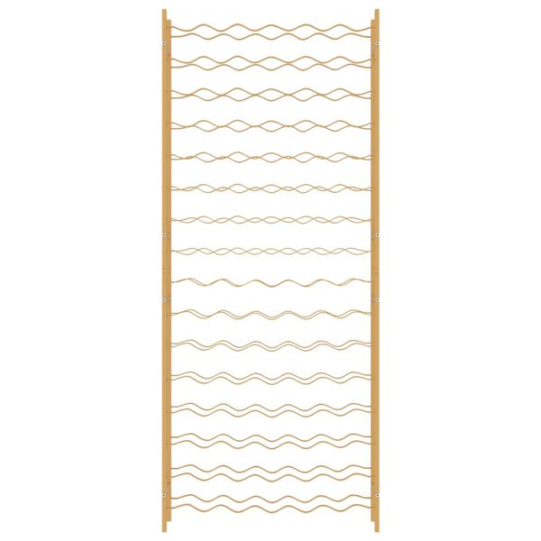 vidaXL Portabottiglie per 96 Bottiglie Metallo Oro