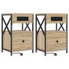 vidaXL Armadio da Notte 2 pz Rovere Sonoma 40 x 31 x 60 cm