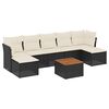 vidaXL Set Divani da Giardino con Cuscini 8 pz Nero in Polyrattan