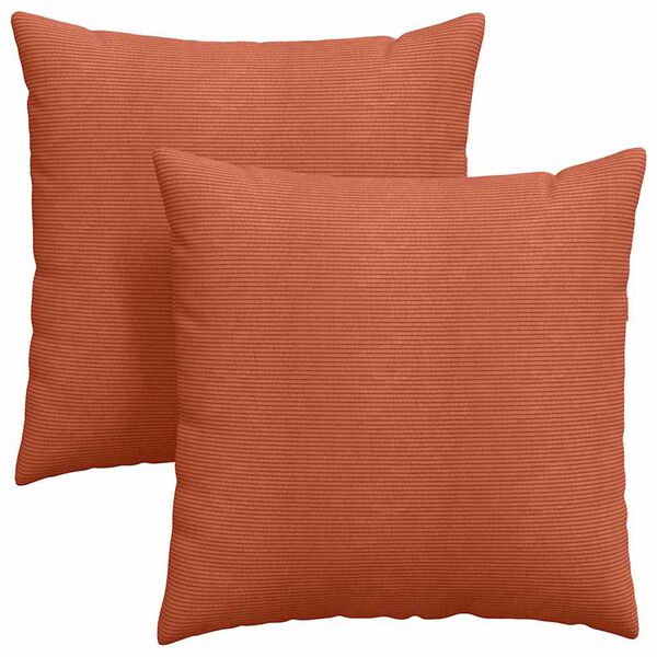 vidaXL Cuscini da Divano 2 pcs Rosso Arancio 80 x 80 cm