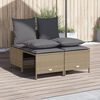 vidaXL Set Divano da Giardino 4 pz con Cuscini Beige in Polyrattan