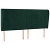 vidaXL Testiera ad Orecchio Verde Scuro 183x23x118/128cm in Velluto