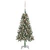 vidaXL Albero di Natale Preilluminato con Palline e Pigne 150 cm