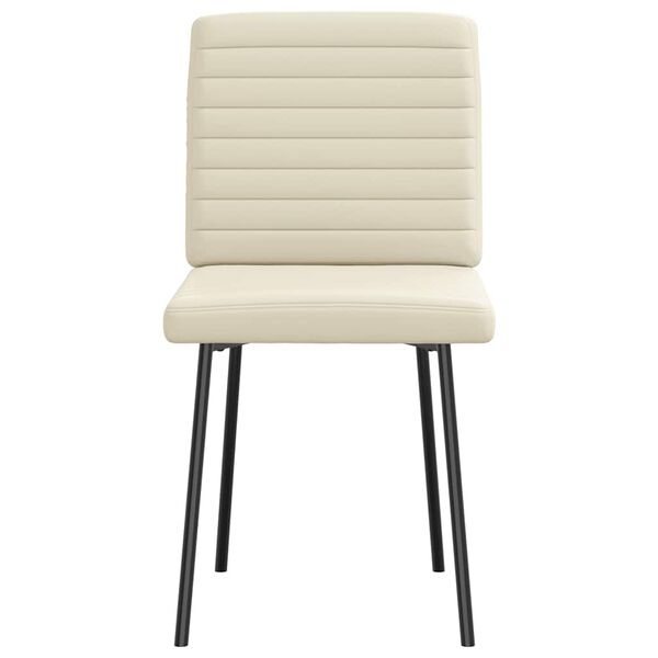 vidaXL Sedie da Pranzo 4 pz Crema in Similpelle