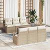 vidaXL Set di divani 7 pcs Beige e Crema polyrattan
