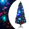 vidaXL Albero di Natale Preilluminato con Supporto e LED 210 cm Fibra Ottica