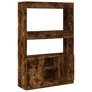 vidaXL Credenza Rovere Fumo 92x33x140 cm in Legno Multistrato