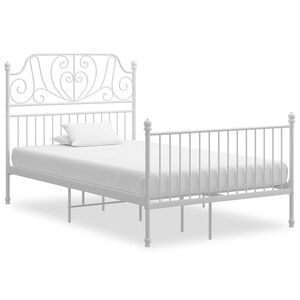 vidaXL Giroletto Bianco in Metallo 120x200 cm