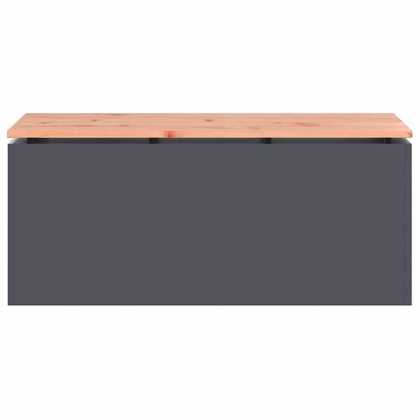 vidaXL Panchina da giardino Antracite 100 x 40 x 43 cm Acciaio