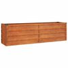 vidaXL Letto Rialzato da Giardino Ruggine 160x40x45 cm Acciaio Corten