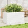 vidaXL Fioriera da Giardino Bianca 90x40x46 cm Legno Massello di Pino