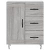 vidaXL Credenza Grigio Sonoma 69,5x34x180 cm in Legno Multistrato