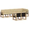 vidaXL Set di divani da esterno 8 pz 7-Posti Bianco e Beige