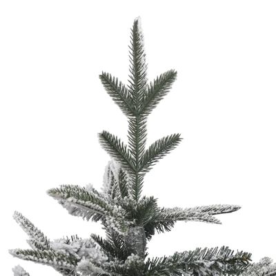 vidaXL Albero di Natale Péreilluminato Neve Fioccata Verde 240 cm PVC
