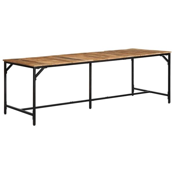 vidaXL Tavolo da Pranzo 220x90x75 cm in Legno Grezzo Massello di Mango