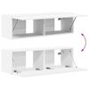 vidaXL Set mobile TV Montaggio a parete 3 pcs Bianco Legno multistrato