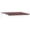 vidaXL Tenda retrattile Marrone 500 &times; 300 cm Poliestere