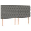 vidaXL Testiera Grigio Scuro 180x7x118/128 cm Tessuto