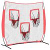 vidaXL Baseball & Softball Nero 214.5 x 89.5 x 181 cm Poliestere