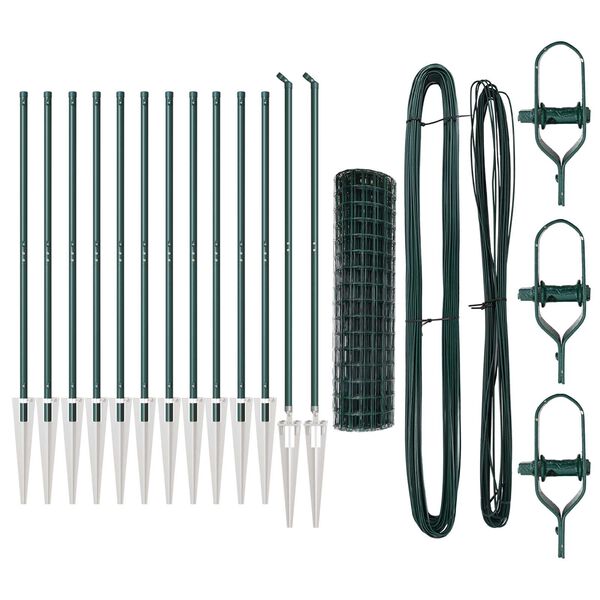 vidaXL Recinzione con Posto Verde 1,2 x 25 m Acciaio