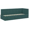 vidaXL Struttura Letto Angolare con Materasso 2 pcs Verde Velluto