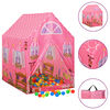 vidaXL Tenda da Gioco per Bambini Rosa con 250 Palline 69x94x104 cm