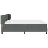 vidaXL Letto a molle con materasso Grigio scuro 200 x 200 cm Tessuto