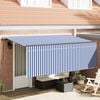 vidaXL Tenda Retrattile Blu e Bianco 400 x 200 cm