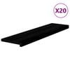 vidaXL Gradini 20 pz Marrone-nero 100x25x2 cm Legno Massello Rovere