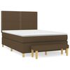 vidaXL Giroletto a Molle con Materasso Marrone Scuro 140x200cm Tessuto