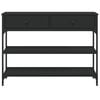 vidaXL Tavolino Consolle Nero 100x25x75 cm in Legno Multistrato