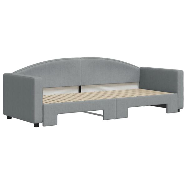 vidaXL Divano Letto con Letto Estraibile Grigio Chiaro 80x200 Tessuto