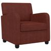 vidaXL Poltrona Marrone antico lucido Similpelle